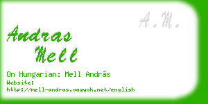 andras mell business card